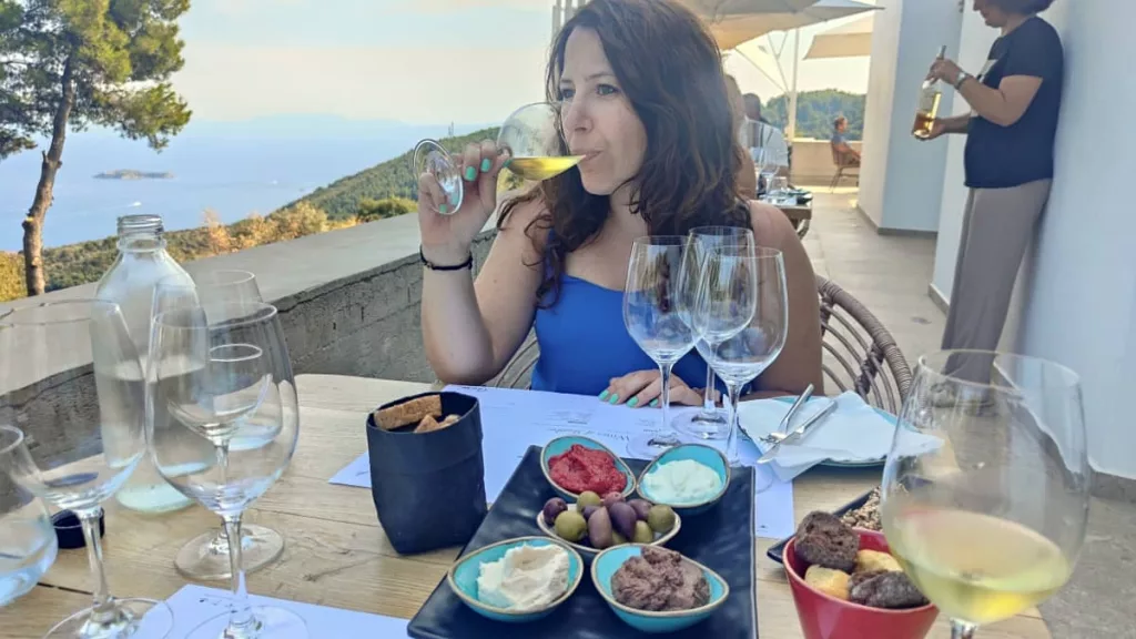 Degustazione di vino alla cantina Parissis Winery